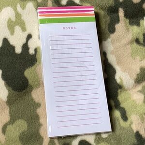 New Striped Notepad with Pink Lines